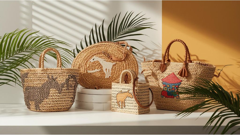Manufacturer and Exporter of Animal Motifs Raffia bags Animal Motifs Raffia Bags